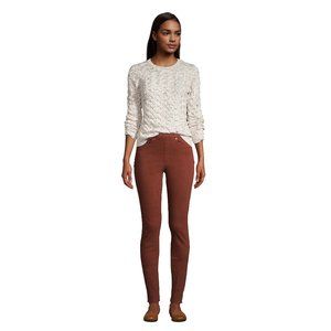 Lands' End Women's Elastic Waist High Rise Pull On Skinny Legging Colorful Jeans